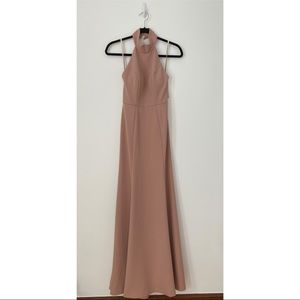 Jenny Yoo | whipped apricot Petra Crepe halter dress